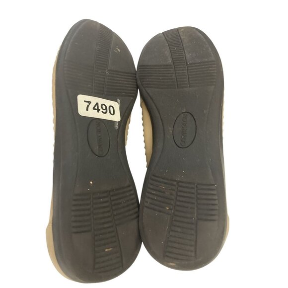 Covington Women's Size 8 Beige Leather Woven Slip-On  Loafers Casual Shoes - Picture 7 of 8